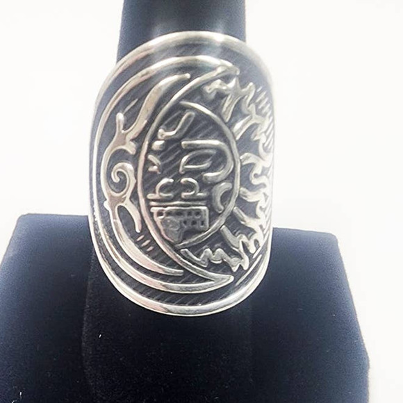 The Eclipse Silver Statement Ring - Picture 1 of 3